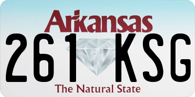 AR license plate 261KSG