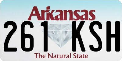 AR license plate 261KSH