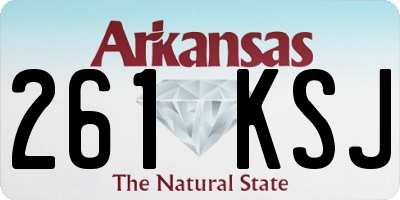 AR license plate 261KSJ