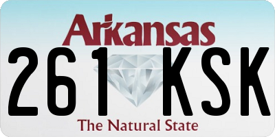 AR license plate 261KSK