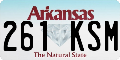 AR license plate 261KSM