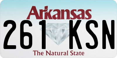 AR license plate 261KSN