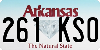 AR license plate 261KSO