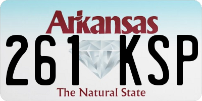 AR license plate 261KSP