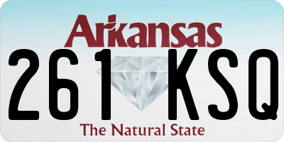 AR license plate 261KSQ