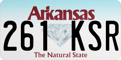AR license plate 261KSR