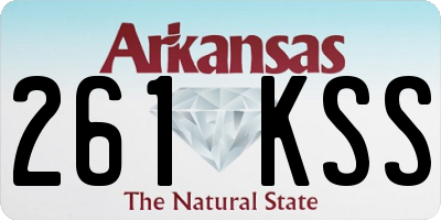 AR license plate 261KSS