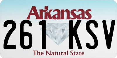 AR license plate 261KSV