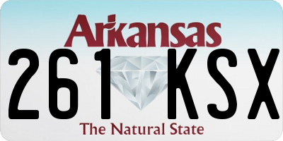 AR license plate 261KSX