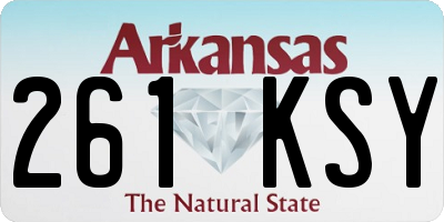 AR license plate 261KSY