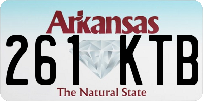 AR license plate 261KTB