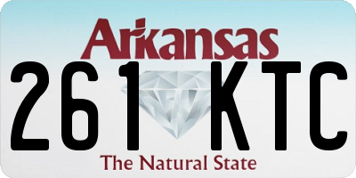 AR license plate 261KTC