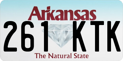 AR license plate 261KTK