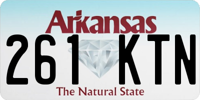 AR license plate 261KTN