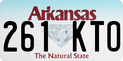 AR license plate 261KTO