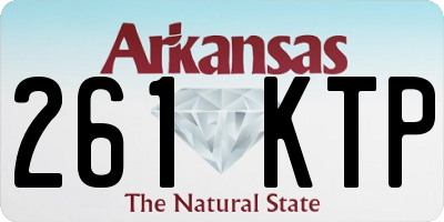 AR license plate 261KTP