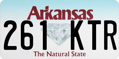 AR license plate 261KTR