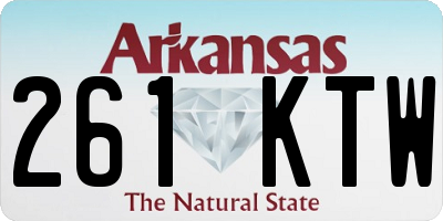 AR license plate 261KTW