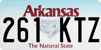 AR license plate 261KTZ