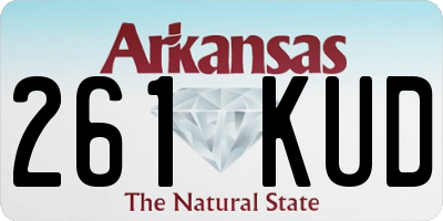 AR license plate 261KUD