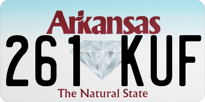 AR license plate 261KUF