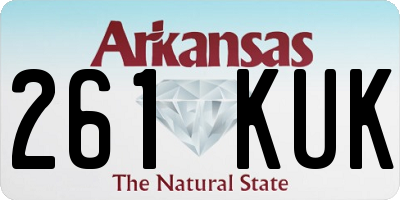 AR license plate 261KUK