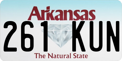 AR license plate 261KUN