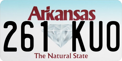 AR license plate 261KUO