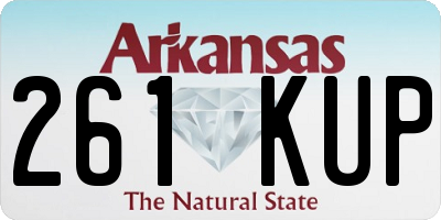 AR license plate 261KUP