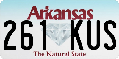 AR license plate 261KUS