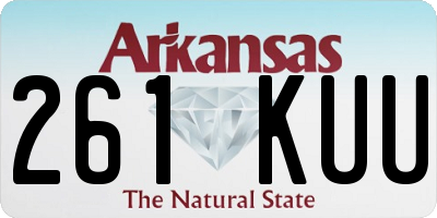 AR license plate 261KUU