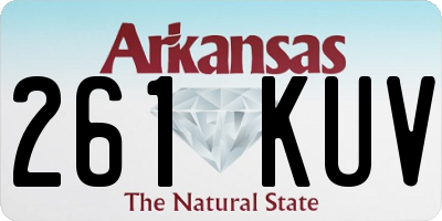 AR license plate 261KUV