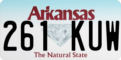 AR license plate 261KUW