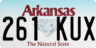 AR license plate 261KUX