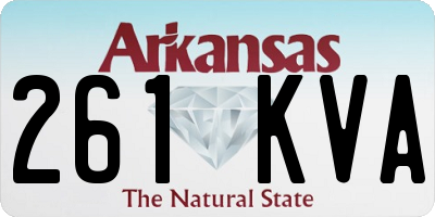 AR license plate 261KVA