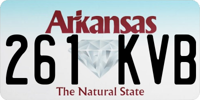 AR license plate 261KVB