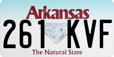AR license plate 261KVF