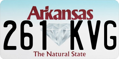 AR license plate 261KVG