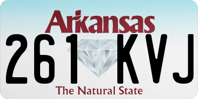 AR license plate 261KVJ