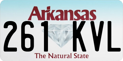 AR license plate 261KVL