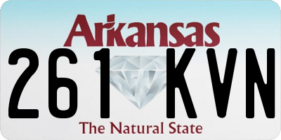 AR license plate 261KVN