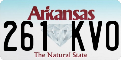 AR license plate 261KVO