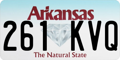 AR license plate 261KVQ