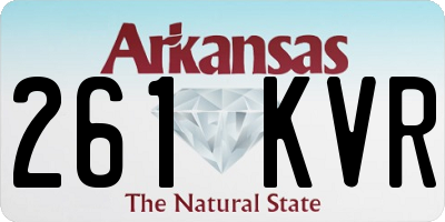 AR license plate 261KVR