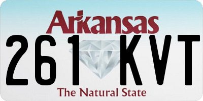 AR license plate 261KVT