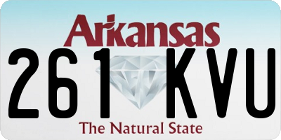 AR license plate 261KVU