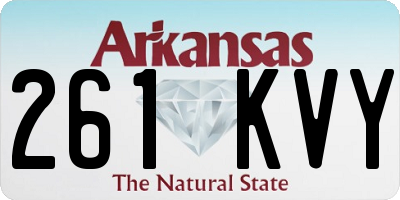 AR license plate 261KVY