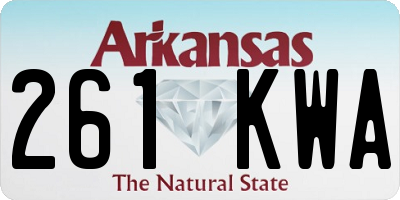 AR license plate 261KWA