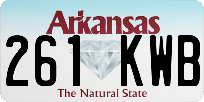 AR license plate 261KWB