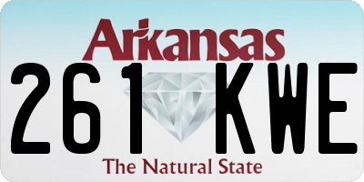 AR license plate 261KWE